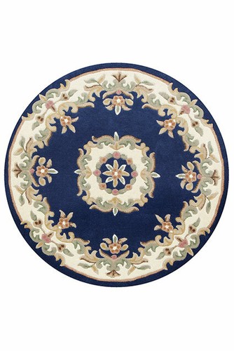 Blue round half moon chinese - round,