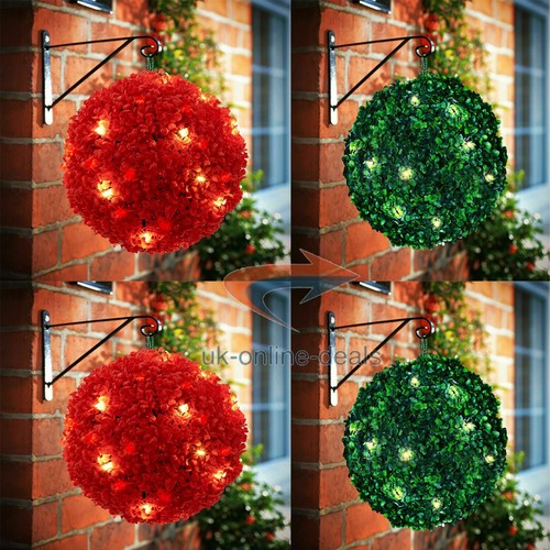 Topiary ball garden - topiary, lights