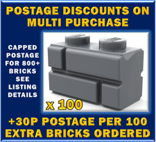 x 100 New Lego 1x2 Brick