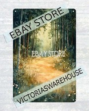 Woodland Trail Tin Sign Amber