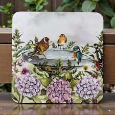 Birds With Bath  Coaster Set