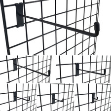 Black grid mesh hooks single - grid,