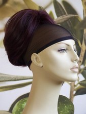 DARK BURGUNDY RED / PLUM " BEEHIVE " BUN HAIR PIECE EXTENSION #99J