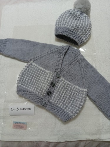 Baby boy cardigan and hat - cardigan,