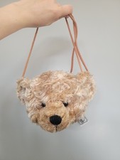 Harrods 90’s Christmas Bear Head Coin Purse Soft plush / Retro Hand bag Rare
