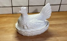 Vintage White Chicken Egg Storage Holder Rare 18.5cm