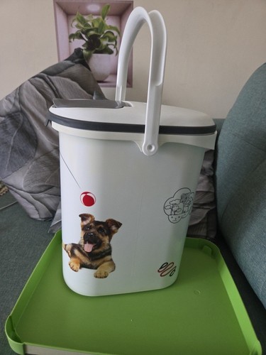 Dry dog food storage container - food,