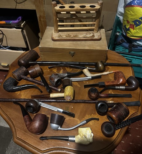 Assorted smoking pipes tobacco - smoking,