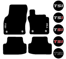 Fits VW T-Roc 2017 onwards Black Tailored Car Mats TSI Badge/Motif/Embroidery