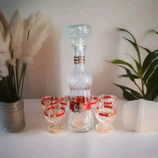 6 x VINTAGE ITALIAN RED & GOLD