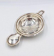 ART DECO SILVER PLATED TEA STRAINER c1930