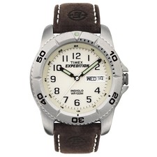 Timex Mens White Brown