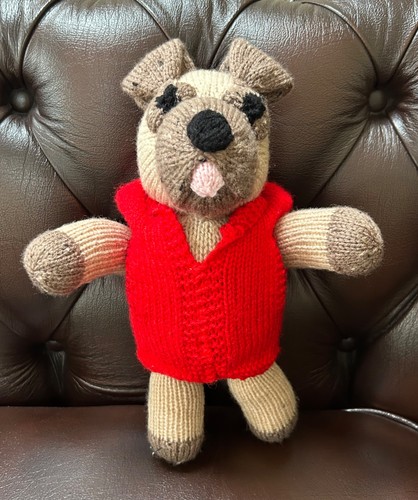 Hand knitted pug puppy dog - pug,