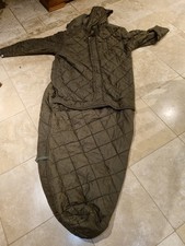 Military Issued German Green Hybrid Sleeping Bag Jacket With Arm Holes Schwarz