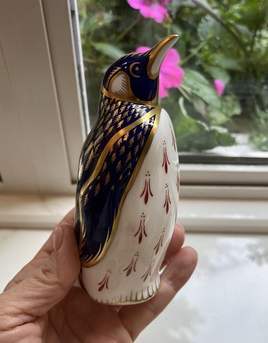 Royal crown derby penguin - royal, bone