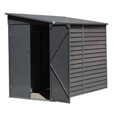 Garden Shed 9x5 5x6 Galvanized Metal Outdoor Garage DIY Tools Bike Storage Sheds