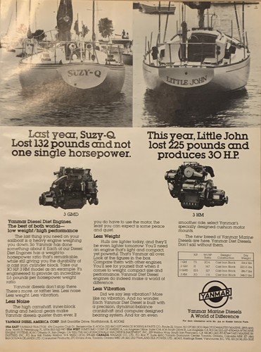 1981 yanmar marine - diesel, diet