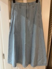 ZARA FLARED DENIN MAXI SKIRT -