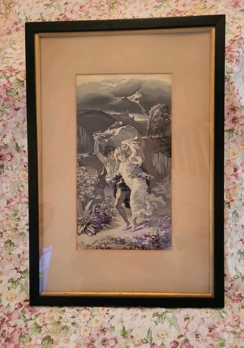 Antique stevengraph woven silk - antique,