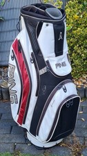 Ping Pioneer White, Red & Black 14-Way Cart Bag - Good Condition