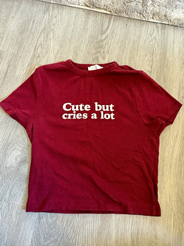 Primark girls burgundy slogan - primark,