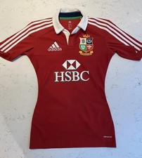 Adidas British Lions Short Sleeve Rugby Shirt Size Ladies small Australia 2013