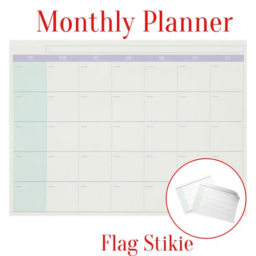 Monthly planner calendar flag - monthly,