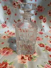 Crystal cut glass decanter - glass,
