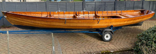19ft wooden rowing - wooden, boat