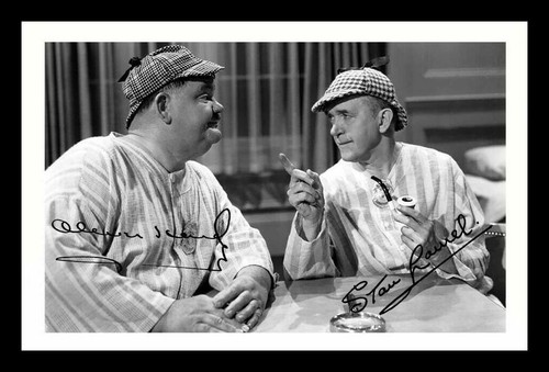 Laurel hardy autographed - laurel, &