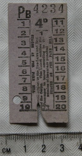 Vintage bus ticket with - ticket,