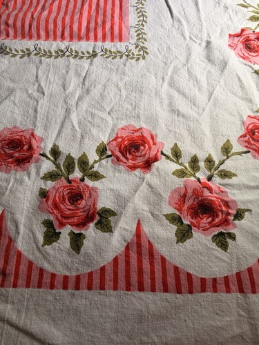 Vintage pink roses cotton - pink,