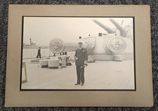 HMS KING GEORGE V ON BOARD HMS QUEEN ELIZABETH IN 1917: PHOTOGRAPHIC PRINT LOOK!