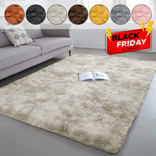 Large Shaggy Rug Fluffy Rugs Anti-Slip Living Room Bedroom Soft Carpet Floor Mat