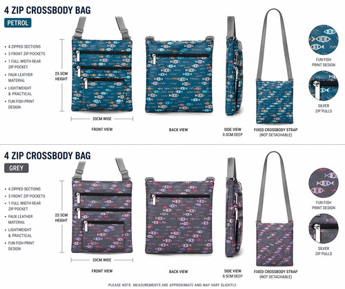 Ladies crossbody bag fish - ladies,