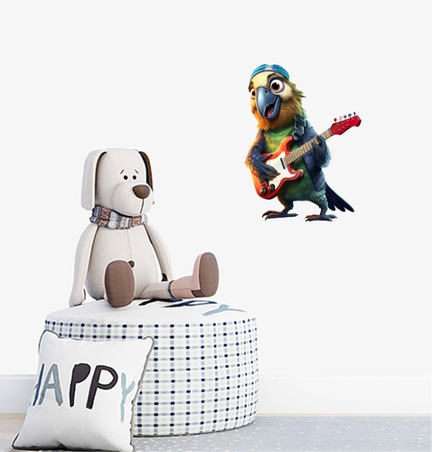Singer parrot guitar wall art - singer,