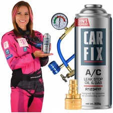 Car Aircon Air Con Air Conditioning Top up Recharge Refill Gas  R1234YF SET 3In1