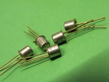 5 Pcs  ITT BC107B Metal Can TO18 npn Transistor Gold plated leads GB17 w