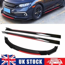 For Vauxhall Corsa Insignia Front Bumper Lip Spoiler + Side Skirt Splitter Gloss