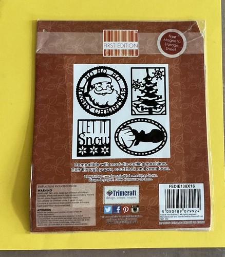 Santa card topper die cutters - card,