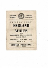 1949 England v Wales Schools