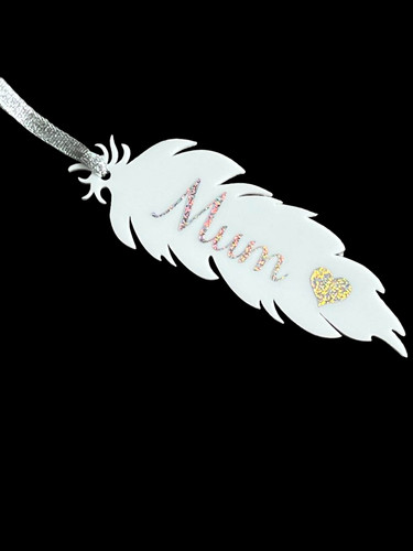 Feather personalised hanging - feather,