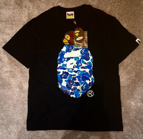Bape black graphic print - bape,