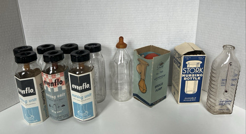 Vintage baby bottle - baby, lot
