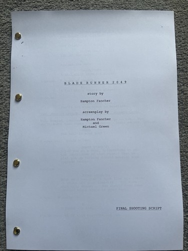 Blade runner 2049 film script - runner,