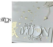 Moon Letter Metal Cutting Dies Scrapbooking Embossing Card Album Paper Craft 