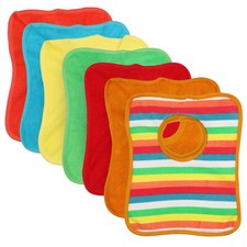 7 PACK BIBS BABY MULTICOLOUR POPOVER UNISEX SOFT TERRY TOWELLING LARGE SIZE BIBS