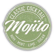 Mojito Cocktail Grunge Stamp