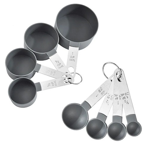 8pc stainless steel measuring - steel,