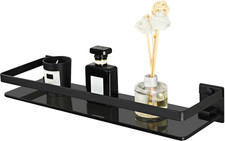 SAYAYO Black Bathroom Shelf